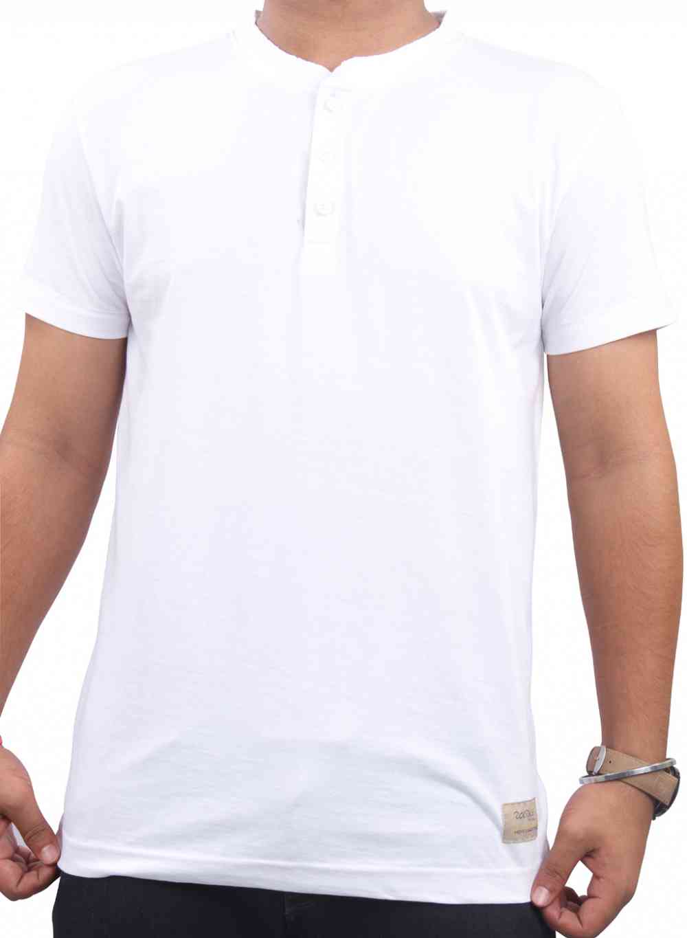 Half Sleeve Plain White T-Shirt For Men (FGL- 328)